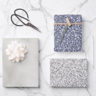 Hoja De Papel De Regalo Glam púrpura Pearl White Luxe