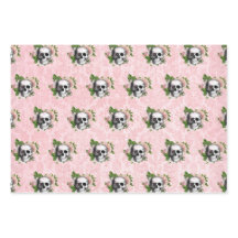 Glam Skeleton gótico rosa victoriano y Damask