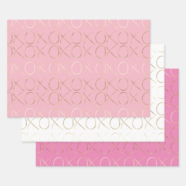 Hoja De Papel De Regalo Glam XOXO (Set)