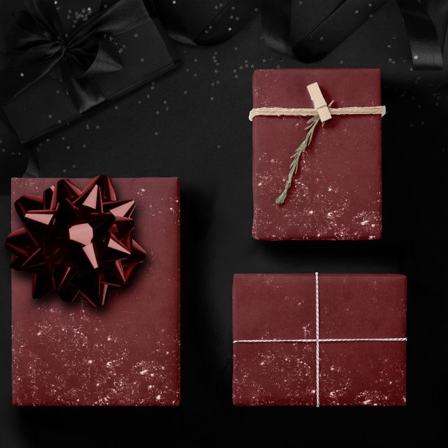 Hoja De Papel De Regalo Glimmery Henna Grunge | Damasco de Glam Rojo de Sa (Subido por el creador)