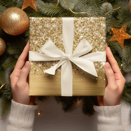 Hoja De Papel De Regalo Glittery Oro Glam