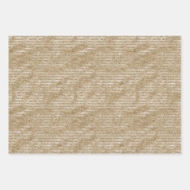 Hoja De Papel De Regalo Glitzy Glam Gold Purpurinas Stripes