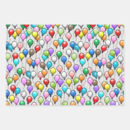 Hoja De Papel De Regalo Globos de cumpleaños