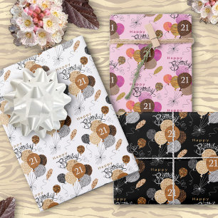 Hoja De Papel De Regalo Globos de impresión de animales del leopardo de lo