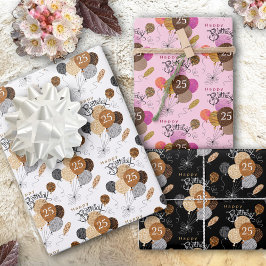 Hoja De Papel De Regalo Globos de impresión de animales del leopardo de lo