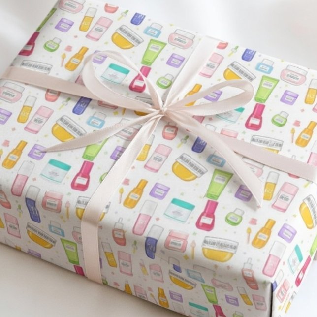 Hoja De Papel De Regalo Glow Up Skincare Gift Wrap (Subido por el creador)