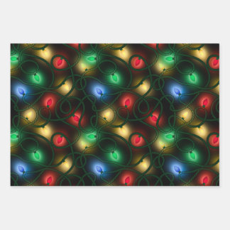 Hoja De Papel De Regalo Glowing Christmas Lights