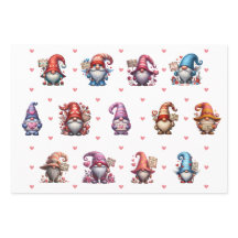 Gnomas El día de San Valentín con Rótulos y sólido