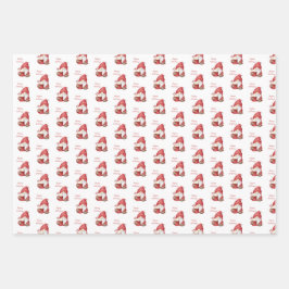 Hoja De Papel De Regalo Gnome Peppermint Cocoa