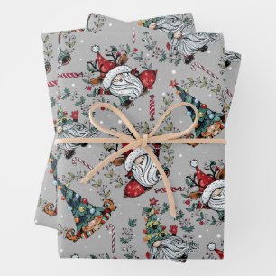 Hoja De Papel De Regalo Gnomes de Navidades caprichosos