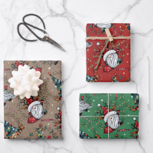 Hoja De Papel De Regalo Gnomes de Navidades caprichosos