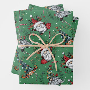 Hoja De Papel De Regalo Gnomes de Navidades caprichosos