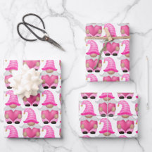 Gnomes rosados corazón Woodland Scandinavian Cute