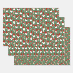 Hoja De Papel De Regalo Gnomes y champiñones Juego de enseres de regalo ve