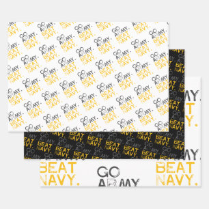 Hoja De Papel De Regalo Go Army Beat Navy