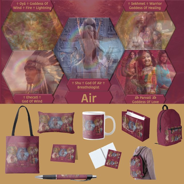 Hoja De Papel De Regalo Gods and Goddess Of Air (Get the full “Gods + Goddesses Of Air” collection at:  https://bit.ly/OurAncestorsZazzle
)