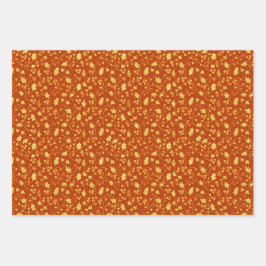 Hoja De Papel De Regalo Gold Holly