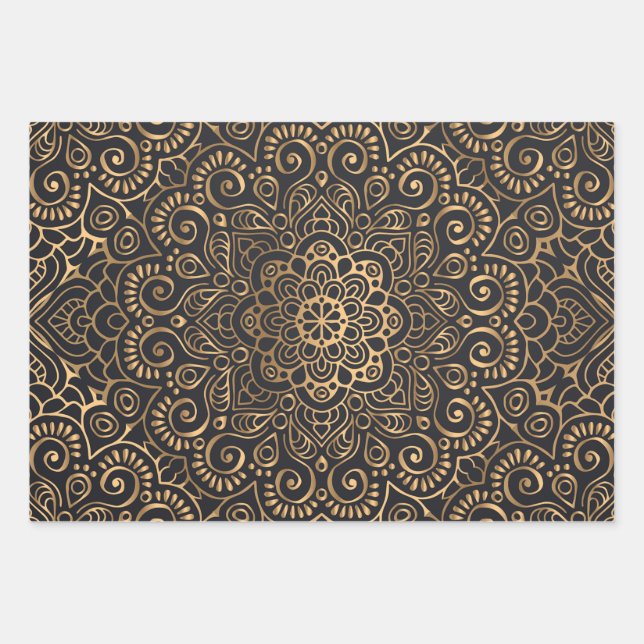 Hoja De Papel De Regalo Golden Splendor (Anverso)