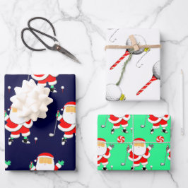 Hoja De Papel De Regalo Golf Christmas Wrapping Paper