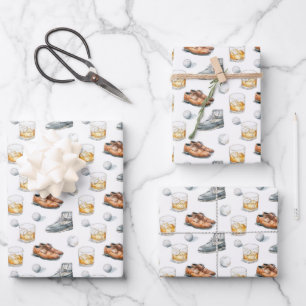 Hoja De Papel De Regalo Golfista Elegante