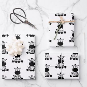 Hoja De Papel De Regalo Goofy Zebra