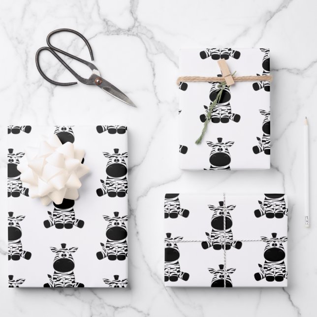 Hoja De Papel De Regalo Goofy Zebra (Anverso)