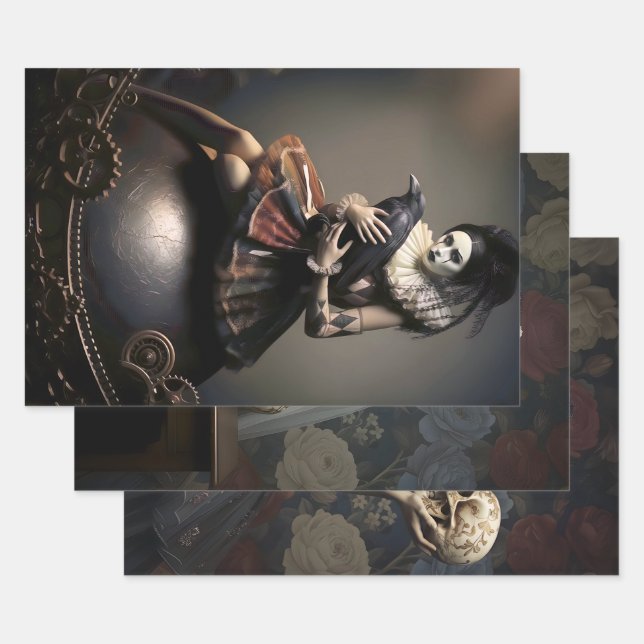 Hoja De Papel De Regalo Gothic Fantasy  (Set)