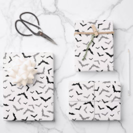 Hoja De Papel De Regalo Gothic Halloween Black Bat Wedding