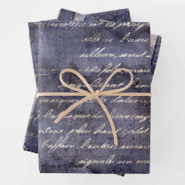 Hoja De Papel De Regalo Gótico Grunge Índigo 
