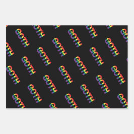 Hoja De Papel De Regalo Gótico LGBTQ+ Regenbogen