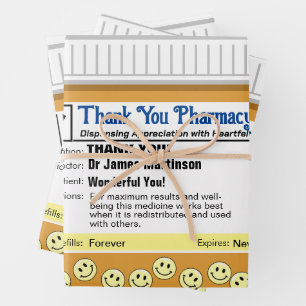 Hoja De Papel De Regalo Gracias Farmacia