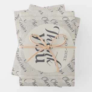 Hoja De Papel De Regalo Gracias textura de fondo de texto de escritura mod