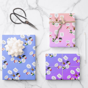 Hoja De Papel De Regalo Gracioso Te deseamos una Feliz Navidad