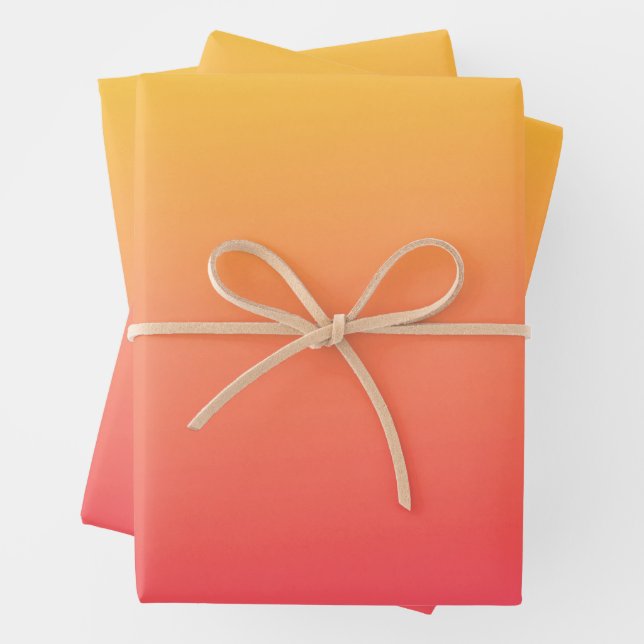 Hoja De Papel De Regalo Gradiente amarillo y rosa (In situ)