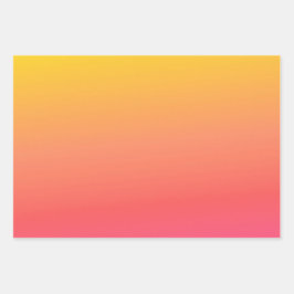 Hoja De Papel De Regalo Gradiente amarillo y rosa