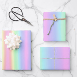 Hoja De Papel De Regalo Gradiente arcoiris de bonito