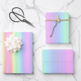 Hoja De Papel De Regalo Gradiente arcoiris de bonito