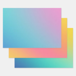 Hoja De Papel De Regalo Gradiente de color de Moda brillante