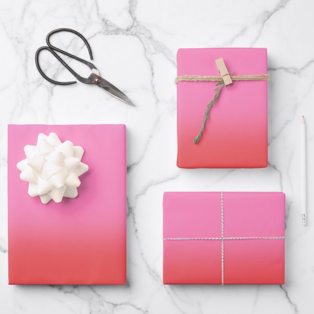 Hoja De Papel De Regalo Gradiente de degradado de brillo de apertura (Anverso)