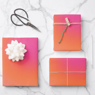 Hoja De Papel De Regalo Gradiente del amanecer - Naranja rosado beige