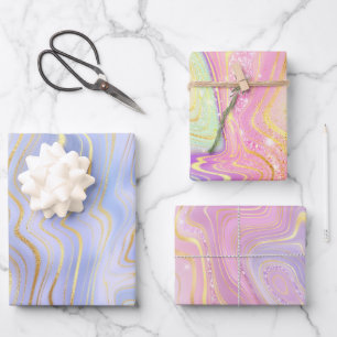 Hoja De Papel De Regalo Gradiente iris irlandés y estratos de Relieve meta