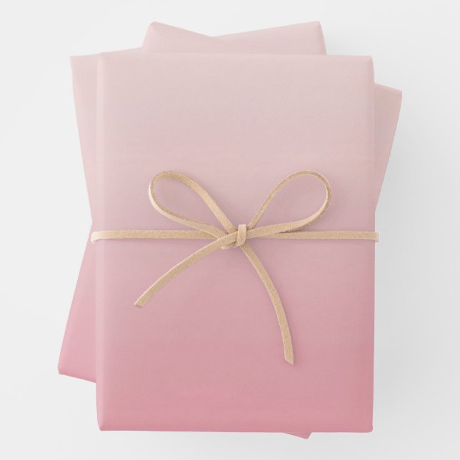 Hoja De Papel De Regalo Gradiente Rosa Minimalista  (In situ)