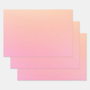 Hoja De Papel De Regalo Gradiente rosa y rosa