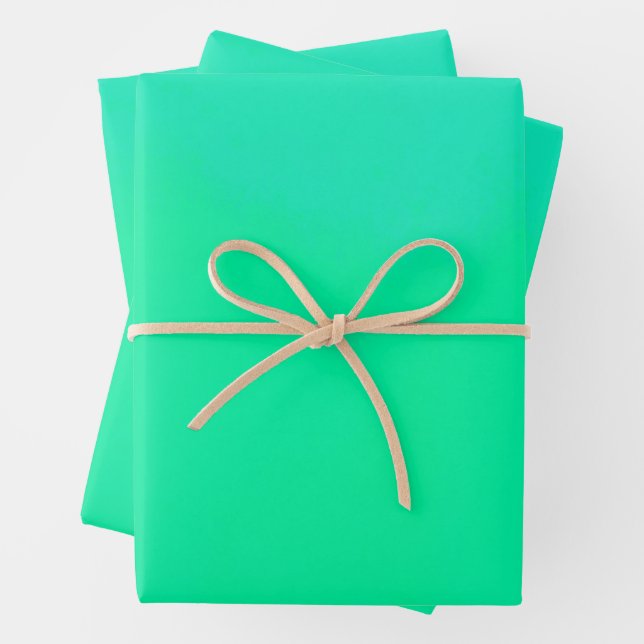 Hoja De Papel De Regalo Gradiente Verde de Primavera (In situ)