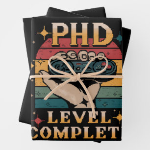 Hoja De Papel De Regalo Graduación completa de doctorado a nivel de doctor