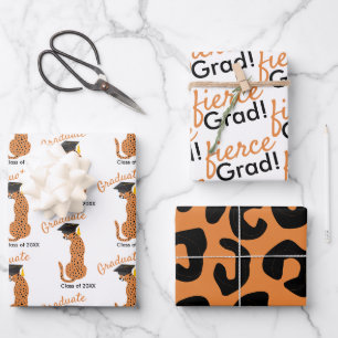 Hoja De Papel De Regalo Graduación de impresión de leopardo