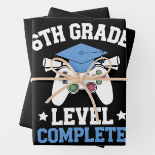 Hoja De Papel De Regalo Graduación de juegos de nivel completo de 6to grad