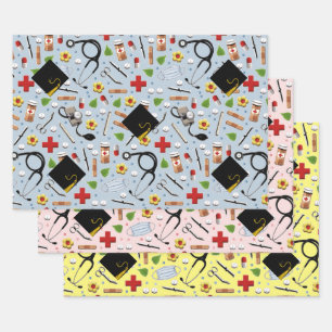 Hoja De Papel De Regalo Graduación de la Escuela de Enfermería de Enfermer