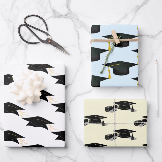 Hoja De Papel De Regalo Graduación de los límites de graduación (Anverso)