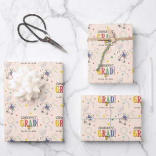 Hoja De Papel De Regalo Graduación de Peanuts Snoopy Woodstock